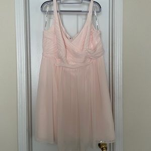 Pale Blush David’s Bridal Bridesmaid Dress